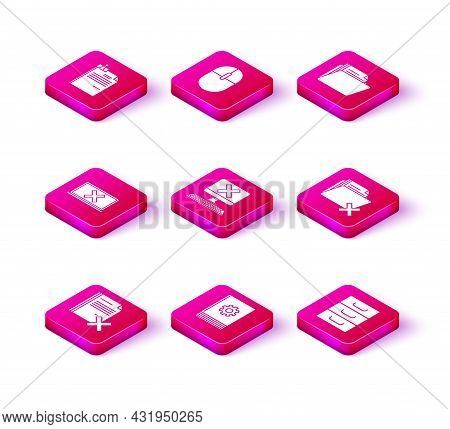 Set Delete File Document, User Manual, Laptop And Cross Mark On Screen, Computer With Keyboard X, Dr