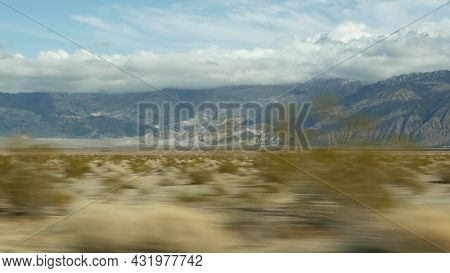Road Trip To Death Valley, Driving Auto In California, Usa. Hitchhiking Traveling In America. Highwa