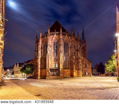 Nuremberg. The Old Medieval St. Sebaldus Church.