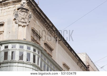 Detail Of Grandmasters Palace In Valletta, Malta
