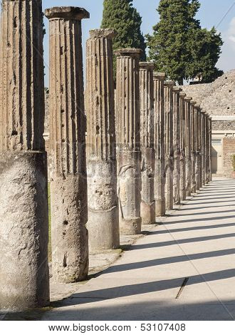 Ancient Ruins in Pompeii, Italy