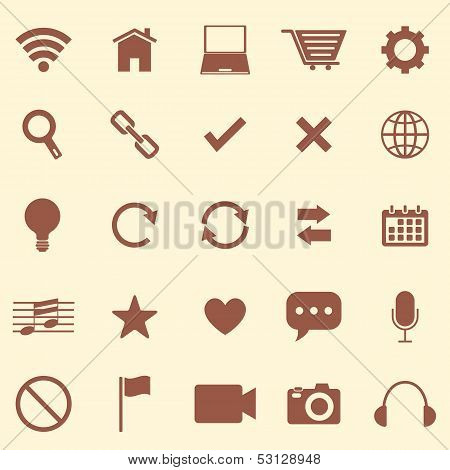 Web Color Icons On Brown Background