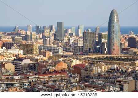 Fugl Se The Agbar Tower i Barcelona (Spanien)