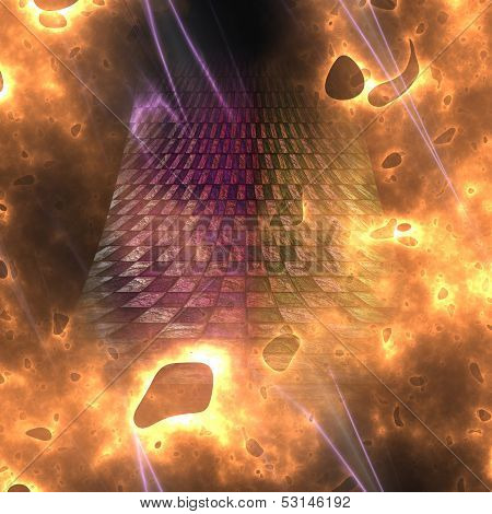 Glowing Fiery Background