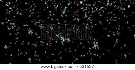 Snow Particles Flying Background