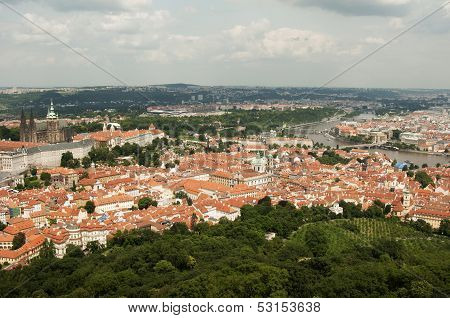 View From Petrin Lookout Tower, Prague - Czech Republic