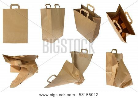 Collection Of Brown Paper Bags
