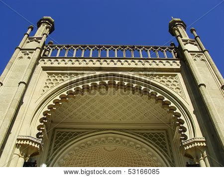 Close Up Of Southern Facade Of Vorontsov Palace, Alupka, Crimea