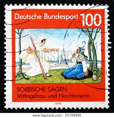 Postage Stamp Germany 1991 Sorbian Legends