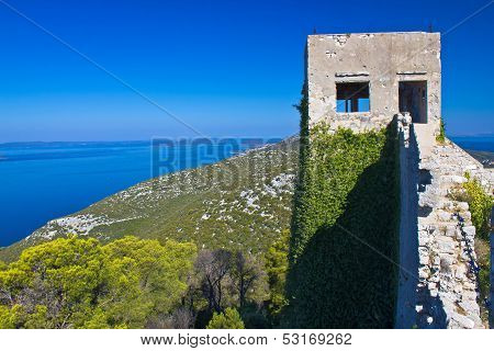 St. Michael Fort On Top Of Island Ugljan