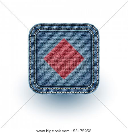 Denim poker. Vector illustration. Eps 10