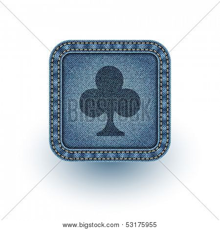 Denim poker. Vector illustration. Eps 10