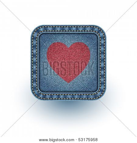 Denim poker. Vector illustration. Eps 10