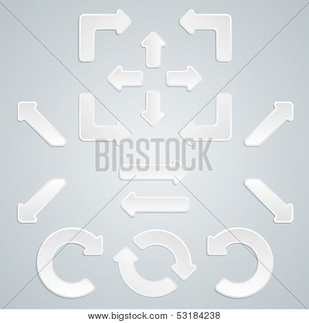 Set of Curved Arrows For Infographics