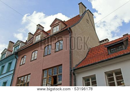 Riga , Latvia. Typical architectural details