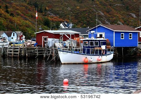 Pier For Crab Fishing Boats And Equipment Petty Harbor, Newfoundland, Canada