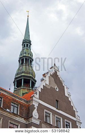 Riga , Latvia. Typical architectural details