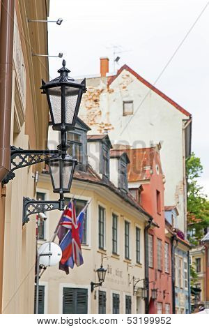 Riga , Latvia. Typical architectural details