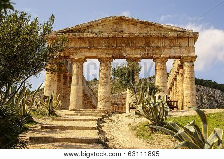 Greek Temple In The Ancient City Of Segesta, Sicily