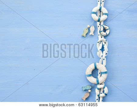 Blue Background With A Reef Knot