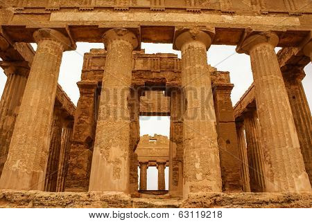 The Ruins Of Temple Of Concordia, Valey Of Temples, Agrigento, Sicily, Italy