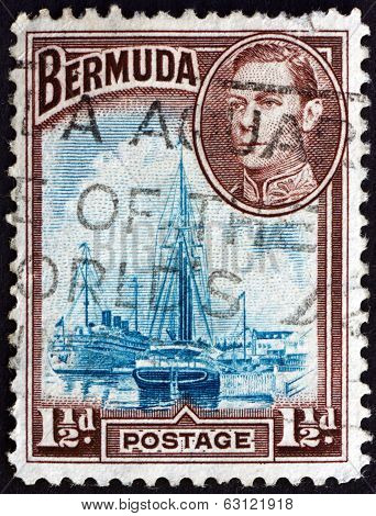 Postage Stamp Bermuda 1943 Hamilton Harbor