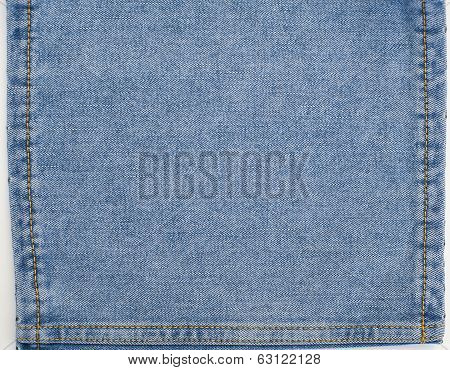 Jeans Denim Background With Stitches
