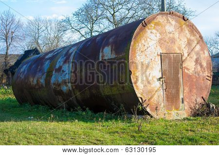 Large Metal Barrel
