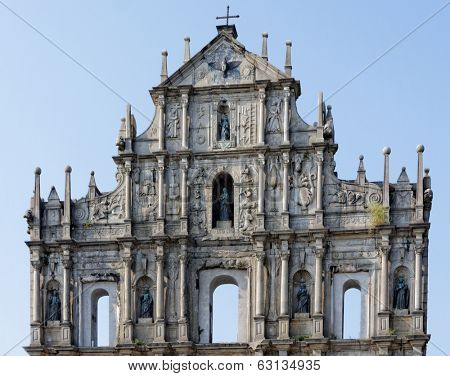 Ruins of St. Paul's - the famous landmark in Macau (Macao) 