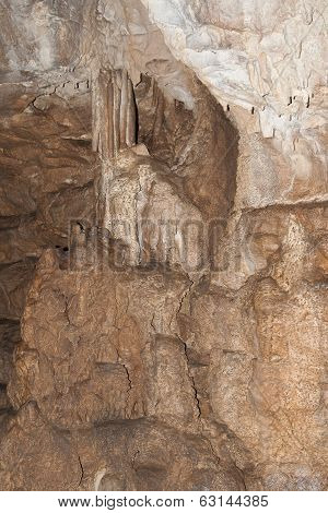 Karst Formations In The Cave. North Caucasus, Russia