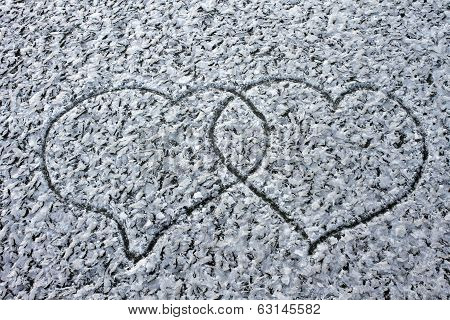 Love Heart Loyalty Winter Cold Background On Valentine's Day