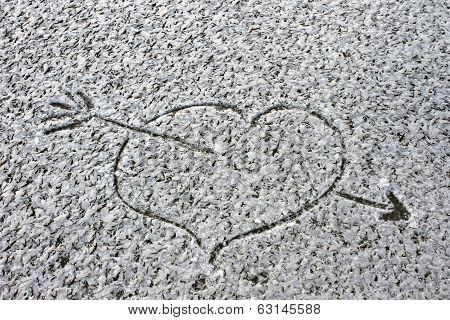 Love Heart Loyalty Winter Cold Background On Valentine's Day