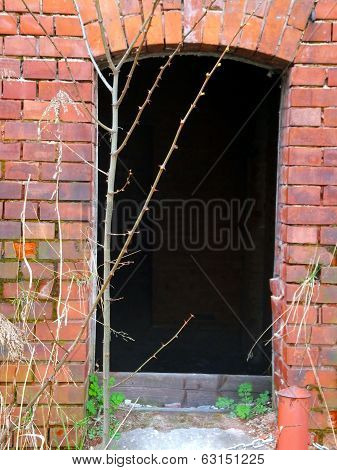 Old Ruined Wall With A Window