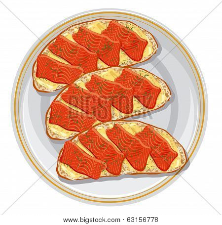 Sandwiches With A Salmon
