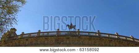 Equestrian statue in the Buen Retiro Park