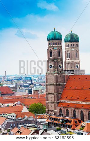City view of Munich, Frauenkirche, Germany