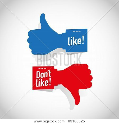 thumb up paper icons