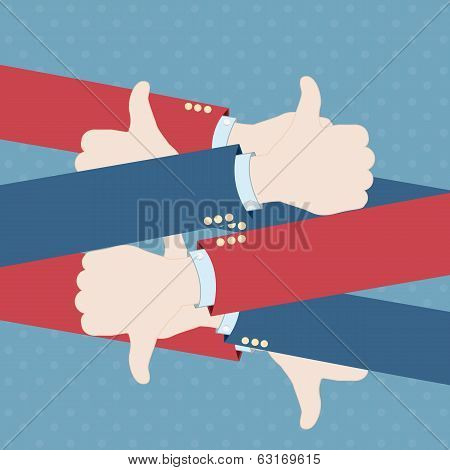 thumb up concept