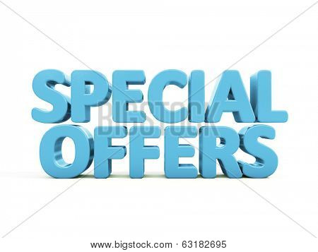 Special offers icon on a white background. 3D illustration