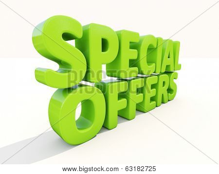 Special offers icon on a white background. 3D illustration