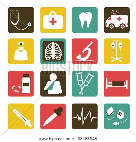 Medical icons flat design