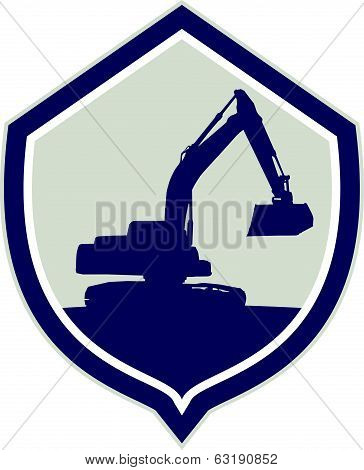 Mechanical Digger Excavator Shield Retro