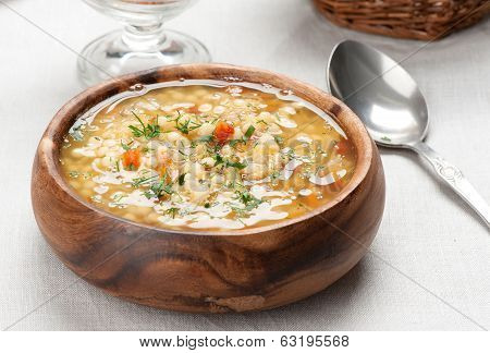 Bowl Of Italian Minestrone Soup