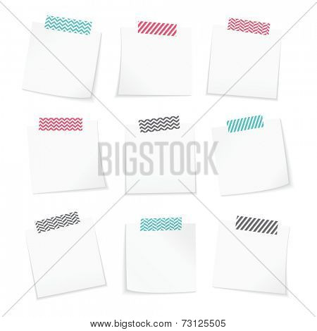 Paper notes with washi tape
