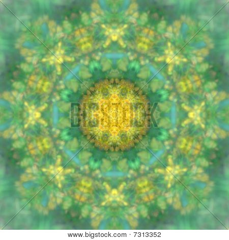 Zelené & žluté Mandala