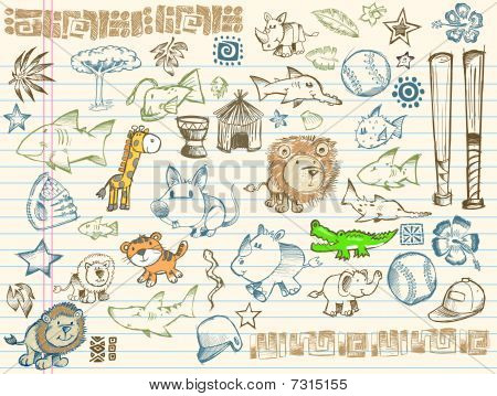 Mega Sketch Doodle Vector Set