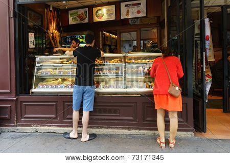 PARIS - SEPTEMBER 06: cafe exterior on September 06, 2014 in Paris, France. Paris, aka City of Love, is a popular travel destination and a major city in Europe