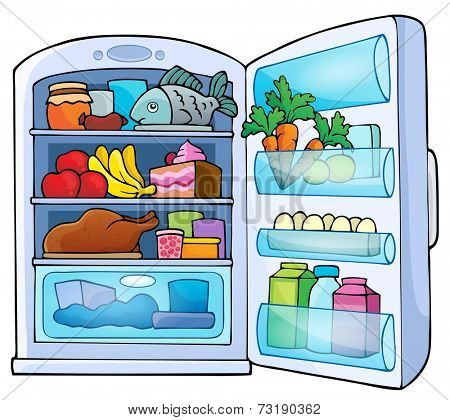 Image with fridge theme 1 - eps10 vector illustration.