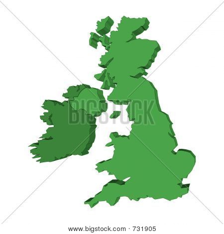 Mapa Velká Británie a Irsko