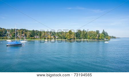 An image of the Starnberg Lake in Bavaria Germany - Tutzing